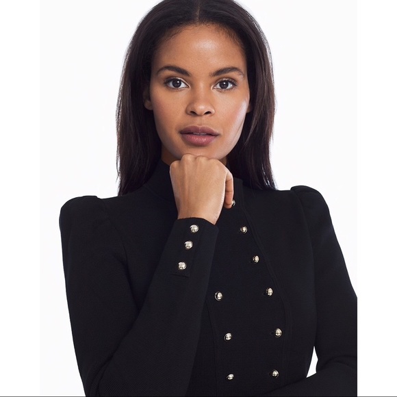 WHBM Double Breasted Military Sweater Jacket - Picture 2 of 8